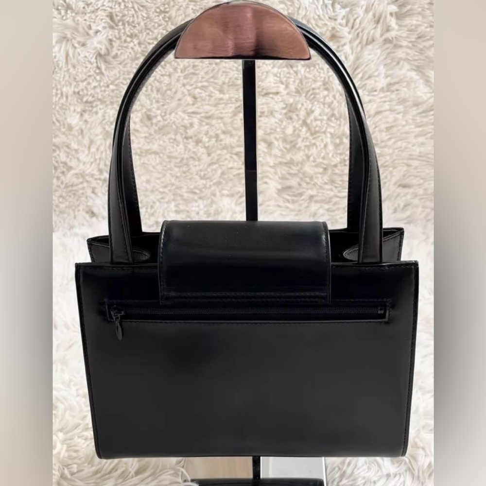 Valentino Garavani Vintage Black Leather Handbag RARE- ONLY ONE ON POSH! - Picture 2 of 15